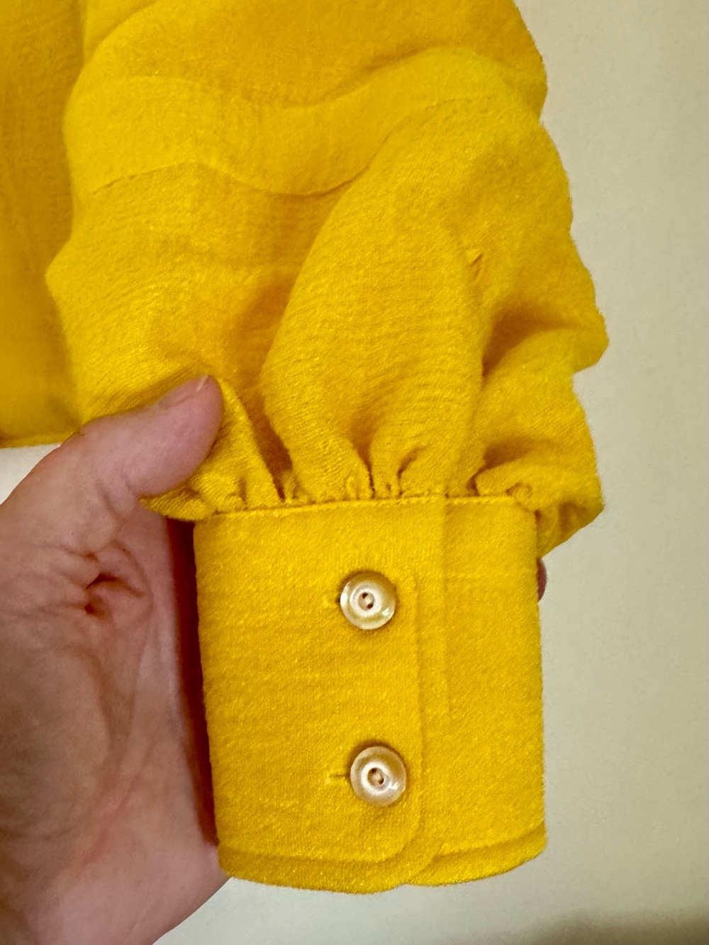 Tory Burch Vibrant Sunflower Yellow Blouse, Size 2 - Picture 4 of 7